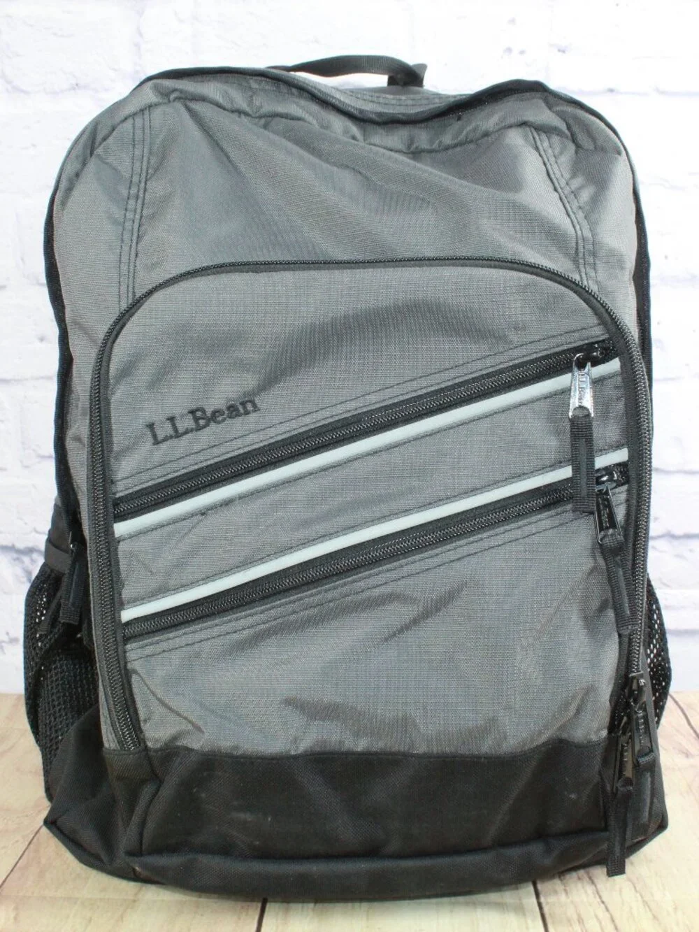 LL Bean Adult Unisex Super Deluxe Book Pack 41L School Travel Backpack Gray